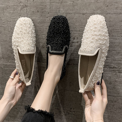 Soft sole square toe shoes